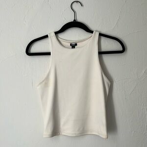 white thick material double-layered top